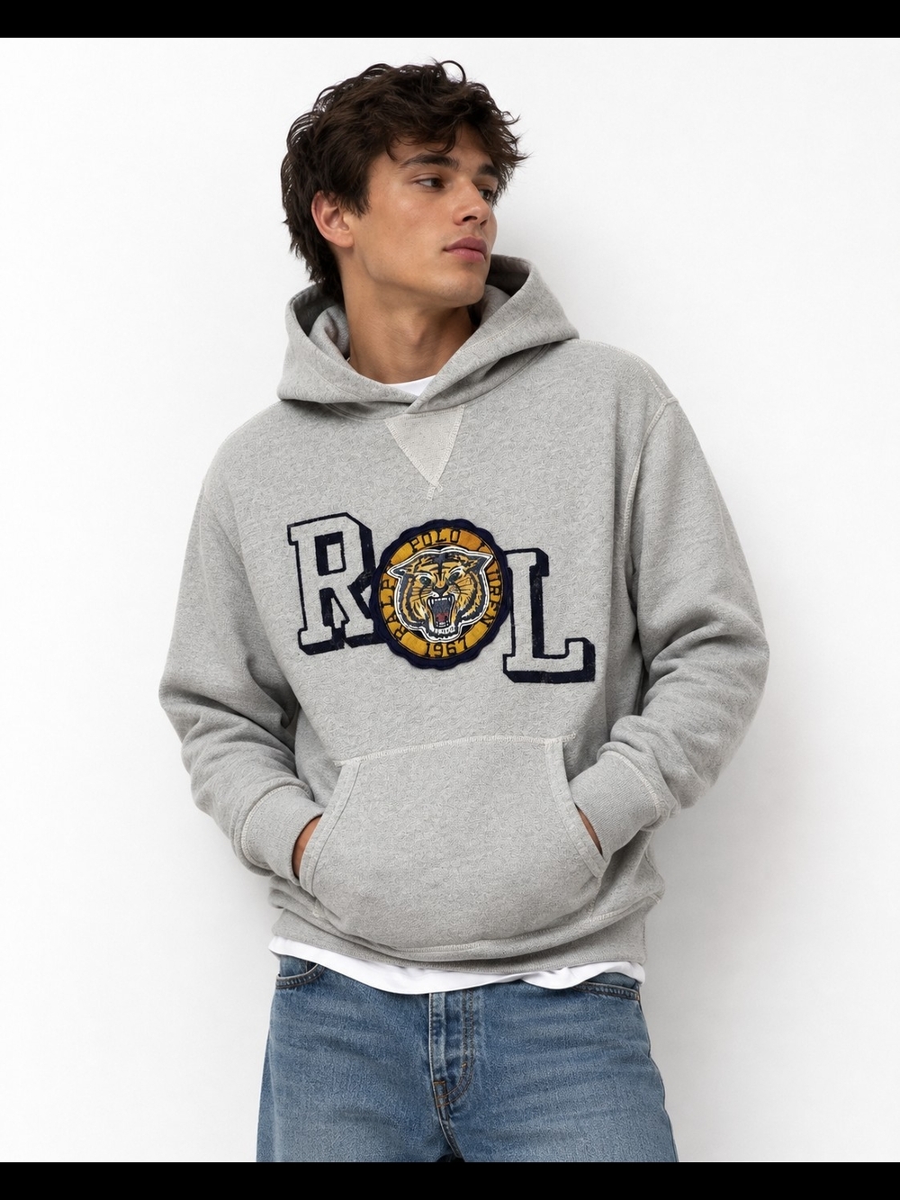 💙 Ralph Lauren Tiger Crest Hoodie – Vintage Inspired Collegiate Sweatshirt